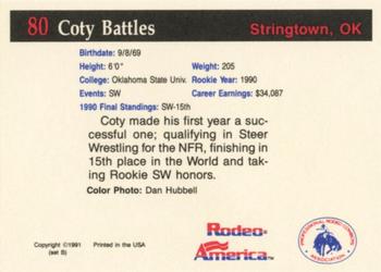 1991 Rodeo America Set B #80 Coty Battles Back